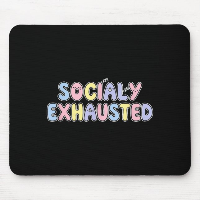 Mousepad Emblema de Discurso Socialmente Colorido e Esgotad (Frente)