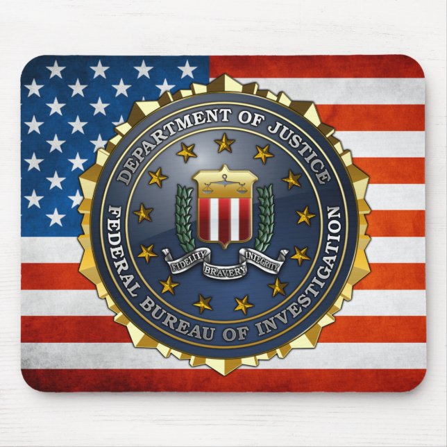 Mousepad Emblema do FBI (Frente)