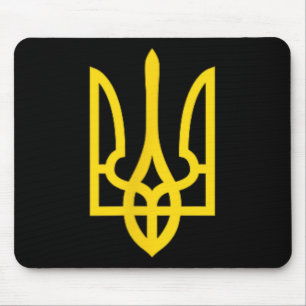 Mousepad Emblema Símbolo de Apoio à Ucrânia Apoie os Ucrani