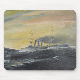Mousepad Emden monta o Oceano Índico 1914 2011 das ondas