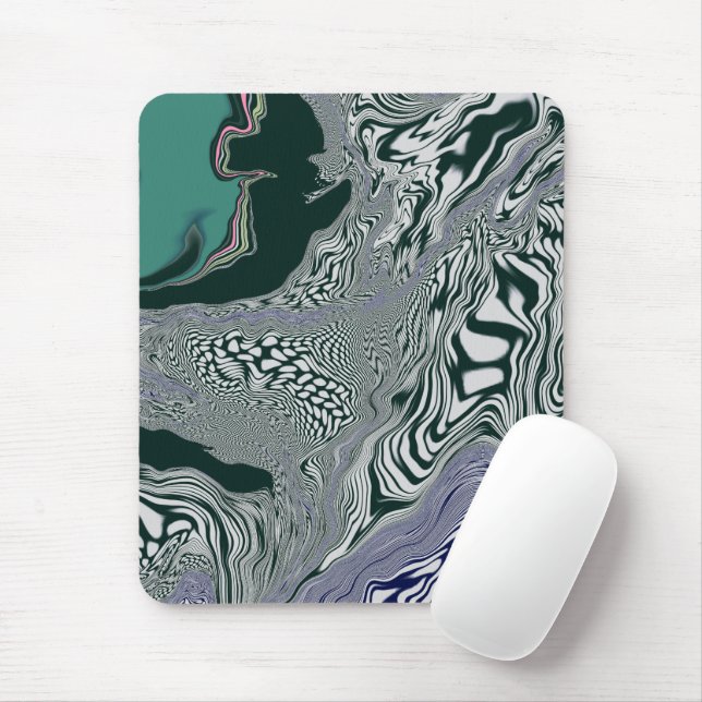 Mousepad "Emerald Marble Flow" (Com mouse)