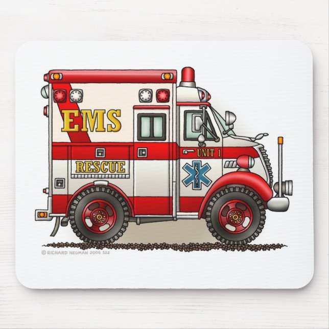 Mousepad Emergência do EMS EMT da ambulância da caixa (Frente)
