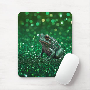 Mousepad Emergência Encantadora: O Sapo com Brilho Verde