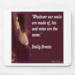 Mousepad Emily Brontë & Citação Famosa Nossas Almas
