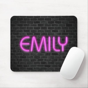Mousepad EMILY In PINK Neon Lights