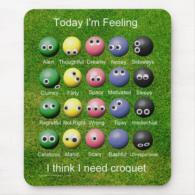 Mousepad Emoções Croquet (Frente)