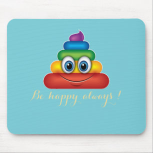 Mousepad Emoji de Cocô Colorido Adorável