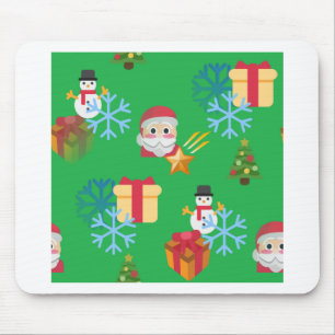 Mousepad emoji de natal verde