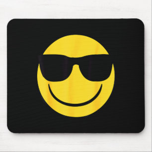 Mousepad Emoji Oficial Retrô Óculos de Sol Rosto Sorridente