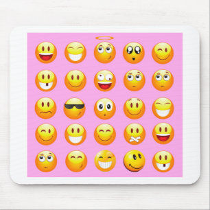 Mousepad emoji rosa pastel