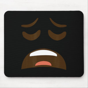 Mousepad Emoticon Fácil Halloween De Cara Cansada Escavada