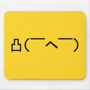 Mousepad Emoticon Japonês, Dedo Médio Irritado, Kaomoji