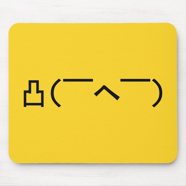 Mousepad Emoticon Japonês, Dedo Médio Irritado, Kaomoji (Frente)