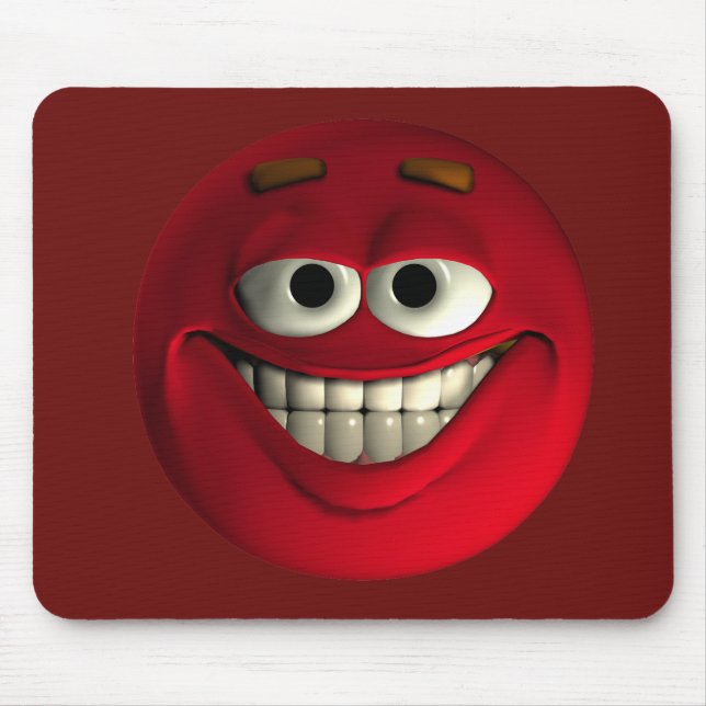 Mousepad Emoticon Vermelho Grande (Frente)