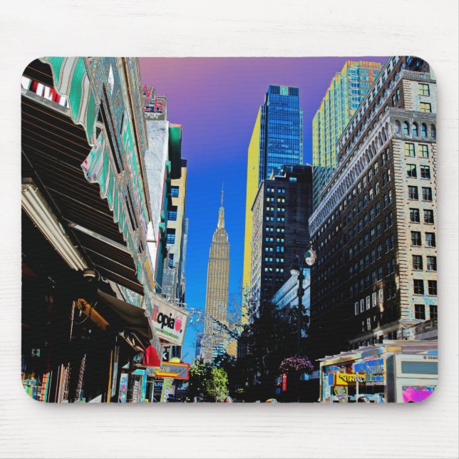 Mousepad Empire Sate Building, Poster de Nova Iorque, 42ª R (Frente)