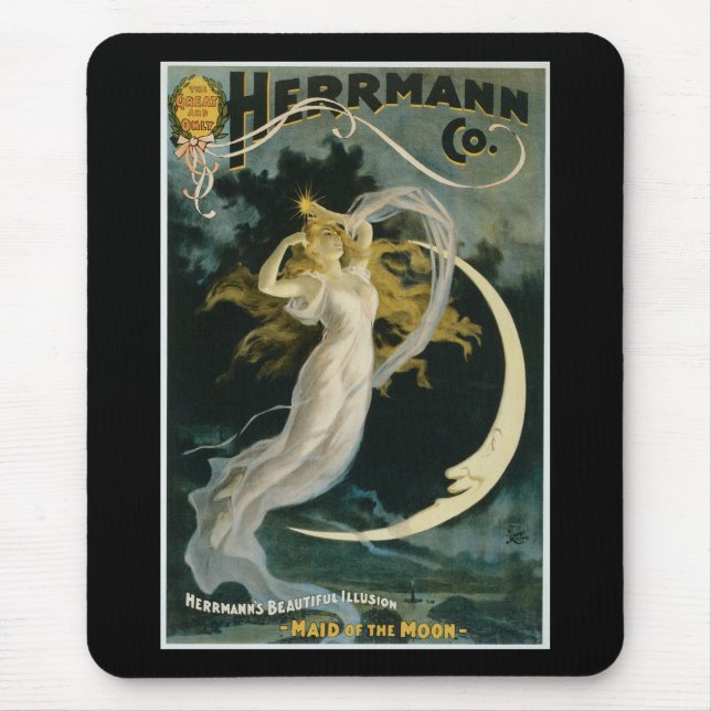 Mousepad Empregada doméstica de Herrmann do vintage do (Frente)