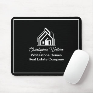 Mousepad Empresa de Imóveis Black Corretor Personalizado
