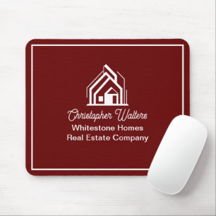 Mousepad Empresa de Imóveis Burgundy Corretor Personalizado