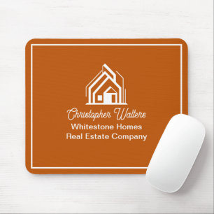 Mousepad Empresa de Imóveis Burnt Orange Corretor Personali