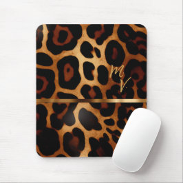Mousepad Empresa de impressão Leopard com na moda monograma