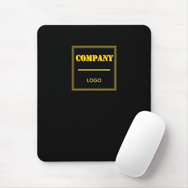 Mousepad Empresa Personalizada Preta Moderna Personalizada  (Com mouse)