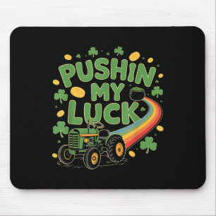 Mousepad Empurrando minha sorte Trator de Dia de São Patríc
