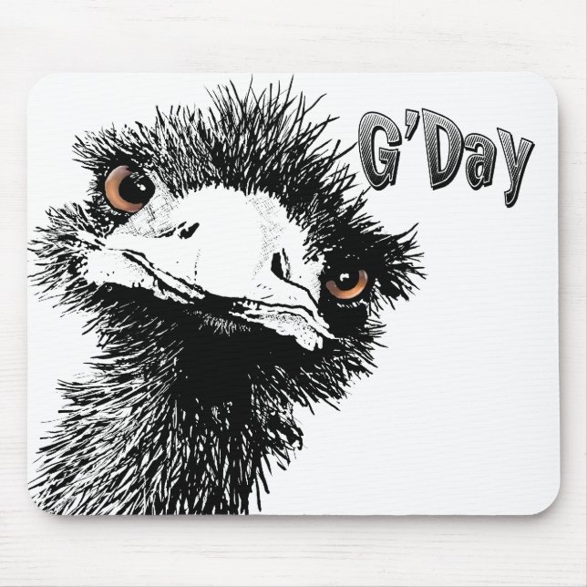 Mousepad Emu - G'Day (Frente)
