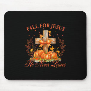 Mousepad Enamorai-vos de Jesus Ele Nunca Deixa Outono Crist