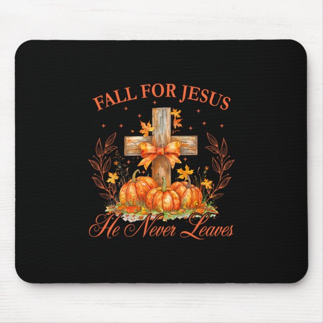 Mousepad Enamorai-vos de Jesus Ele Nunca Deixa Outono Crist (Frente)