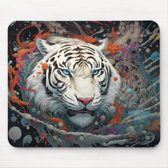 Mousepad Encantamento de animais coloridos do Tiger (Frente)