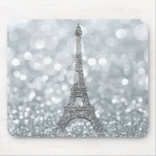 Mousepad Encanto de prata da torre Eiffel de Paris da