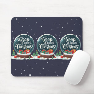 Mousepad Encerre-o É Design do Globo de Neve de Natal