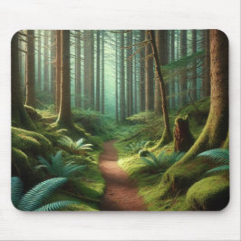 Mousepad Enchanted Forest Path – Tranquil Green Escape