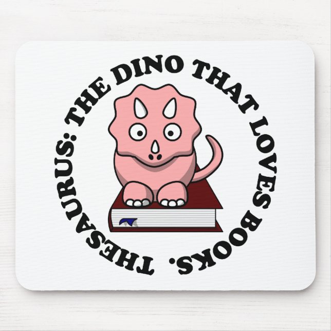 Mousepad Enciclopédia: Um dinossauro que ame livros de (Frente)