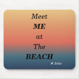 Mousepad Encontre-me Na Praia Pôr do Sol de Verão na Praia 