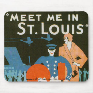 Mousepad Encontre-me no detalhe do poster vintage de St