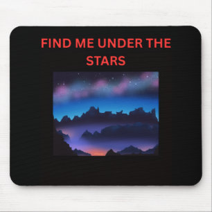 Mousepad Encontre-me sob o Rato de Inspirador Estrela