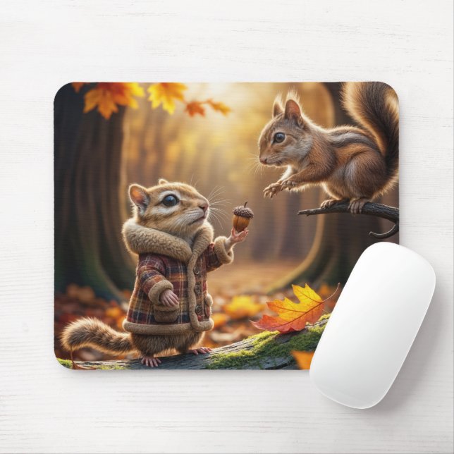 Mousepad Encontro de Chips em Florestas de Outono (Com mouse)