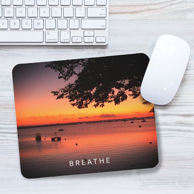 Mousepad Encorajamento CRIE sua própria foto (Encouragement Breathe ADD YOUR Photo Mouse Pad)