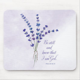 Mousepad Encorajamento Cristão Lavanda com Escritura