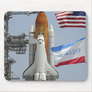 Mousepad Endeavor de Shuttle Espacial no bloco de lançament