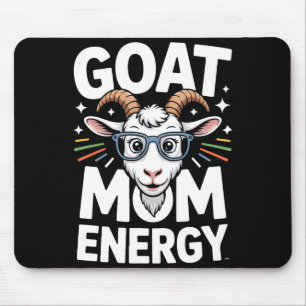Mousepad Energia de Mãe Cabra Óculos Espetáculo Diversão Co