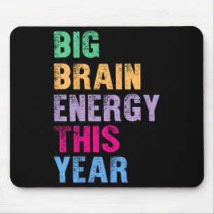 Mousepad Energia Do Cérebro Grande Este Ano Engraçada Tendê