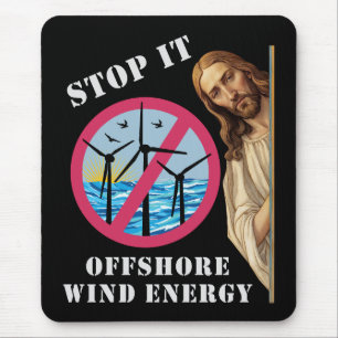 Mousepad Energia eólica do alto mar Pare Jesus