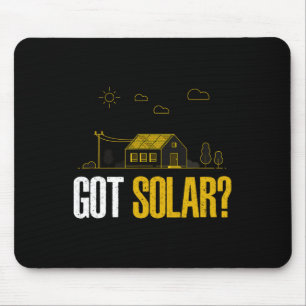 Mousepad Energia Solar Tem Painéis Solares Engraçado Energi