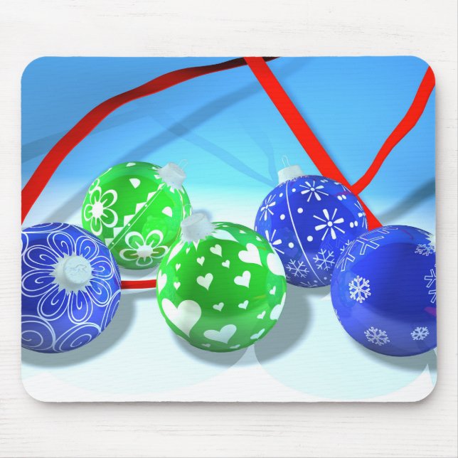 Mousepad Enfeites de natal (Frente)