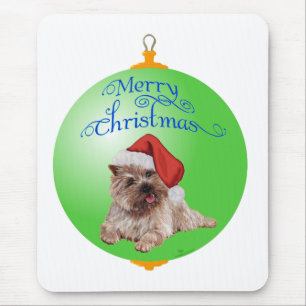 Mousepad Enfeites de Natal de Cairn Terrier