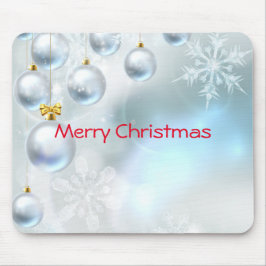 Mousepad enfeites de natal e flocos de neve