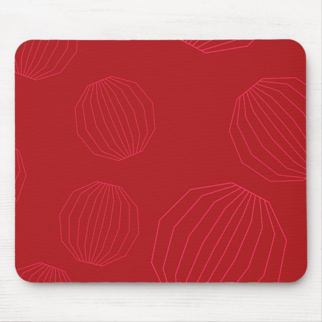 Mousepad Enfeites de natal simples, modernos e fluentes (Frente)