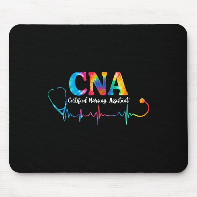 Mousepad Enfermagem Certificada Istant Tie Dye Cna Enfermei (Frente)